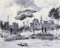 Hamid Alvi, 08 x 10 inch, Oil on Canvas, Landscape Painting, AC-HA-031